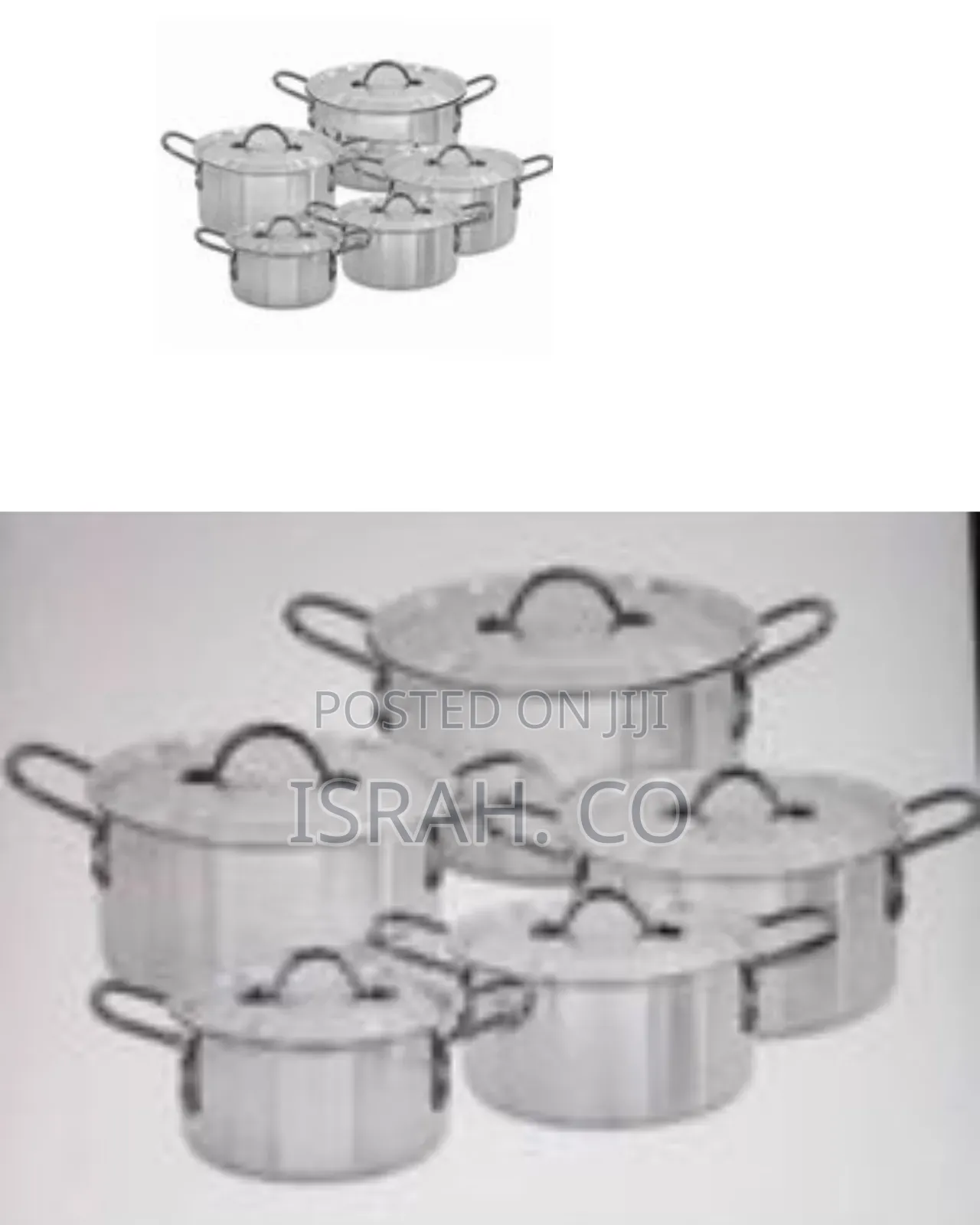 10 Pieces Stainless Steel Saucepans Cookware Pots Pans