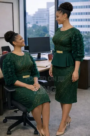 Colored Office Set Women's Dress