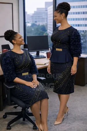 Colored Office Set Women's Dress