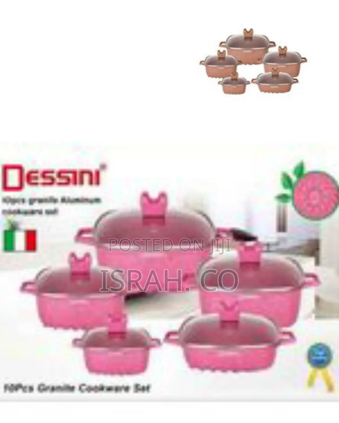 Dissini Regina 10 Pieces Square Granite Non-Stick Serving Dishes