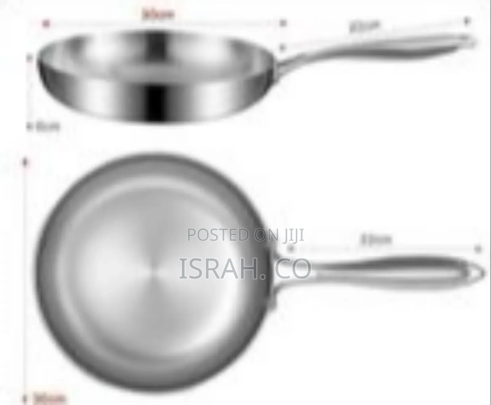 26cm Stainless Steel Uncoated Omelette Frying Pan, Frying Pan