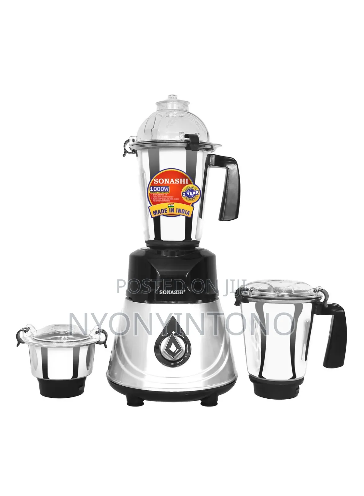 Sonashi 3 in 1 Mixer Grinder 750wsb190n