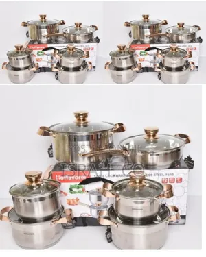 12 Piece of Stainless Steel Pots