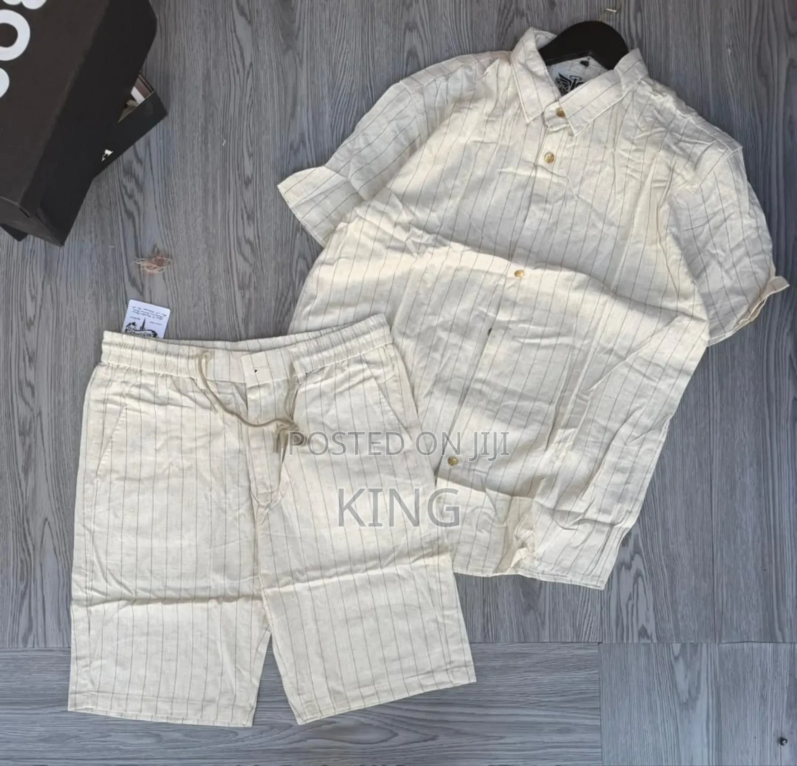 Summer Suit Linen Two-Piece Set.