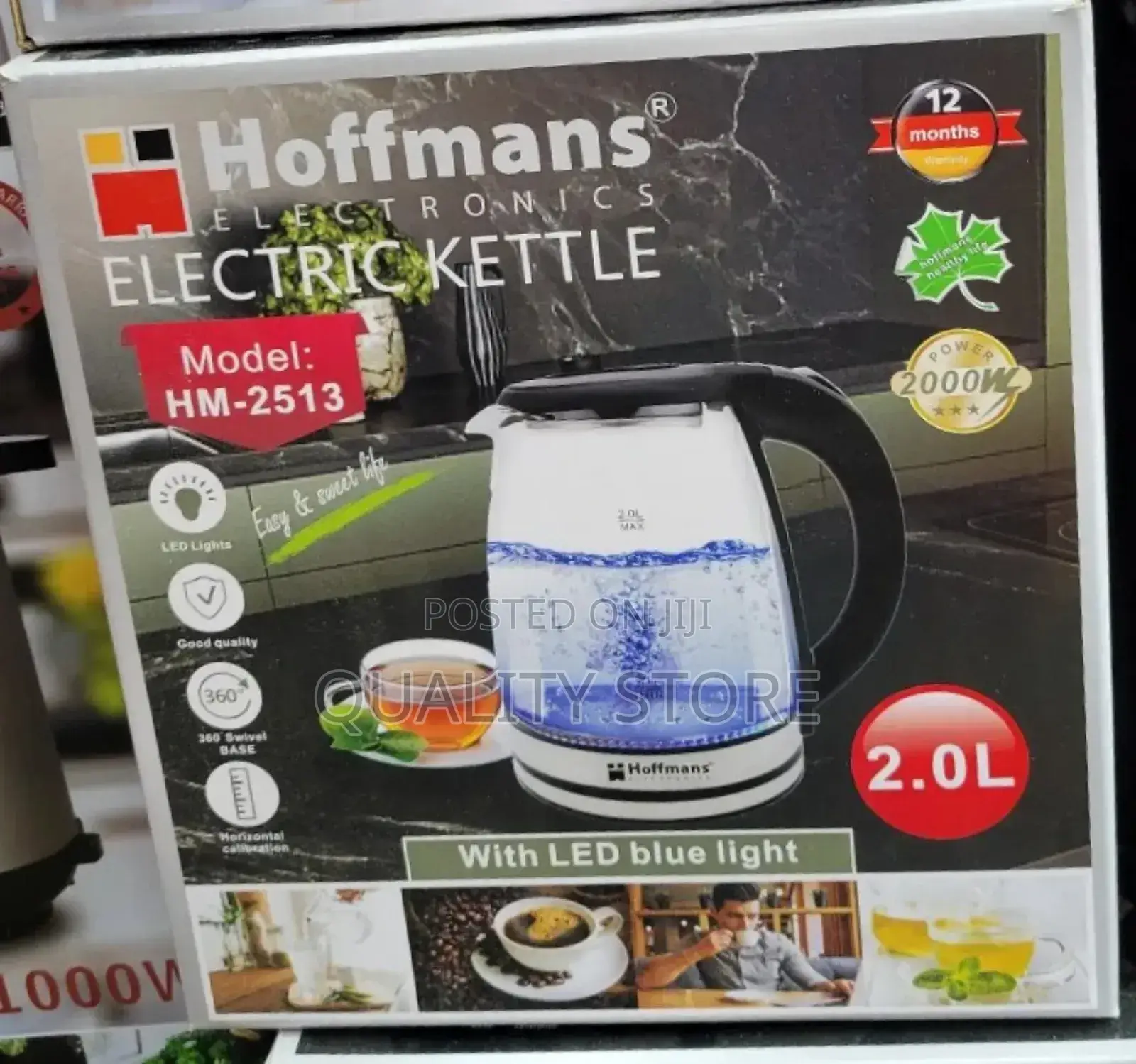 Hoffmans Electric Kettle 2.0l Hm-2513