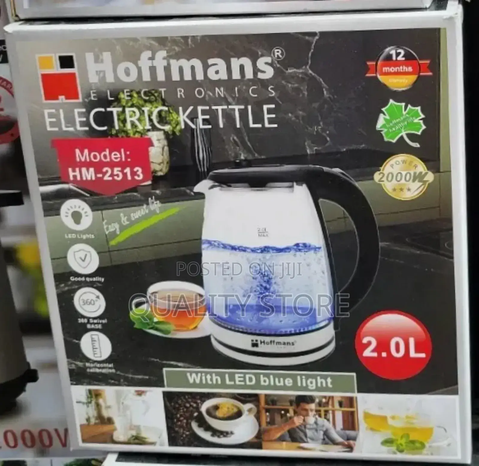 Hoffmans Electric Kettle 2.0l Hm-2513