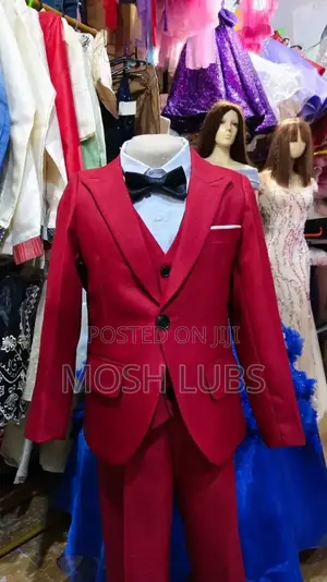 Maroon Kids 3 Piece Suit