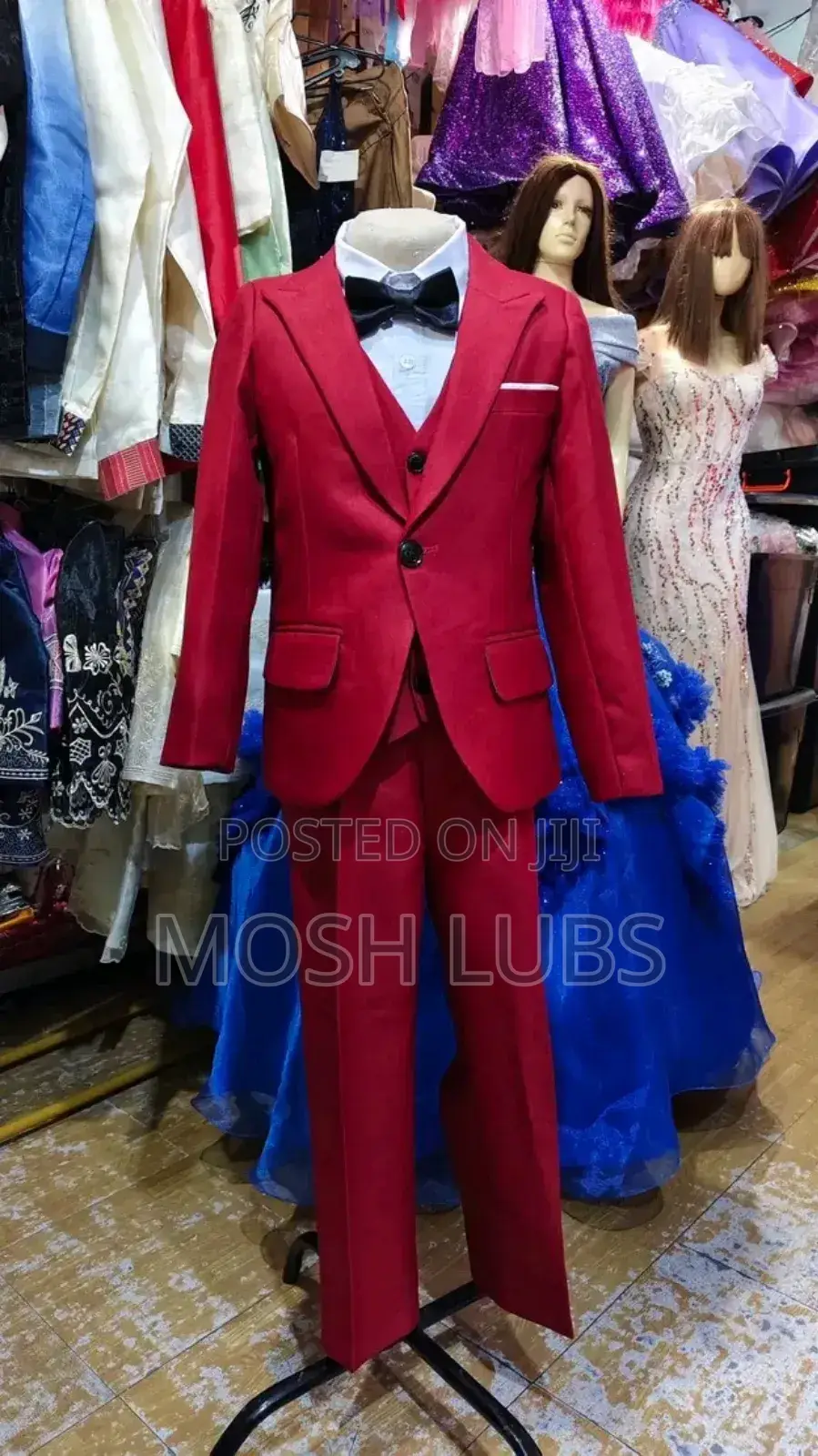 Maroon Kids 3 Piece Suit