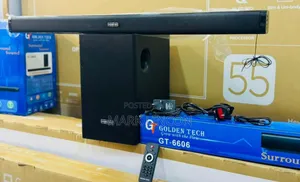 Golden Tech Gt- 6606 Soundbar and Wireless Subwoofer System, Ac/Dc