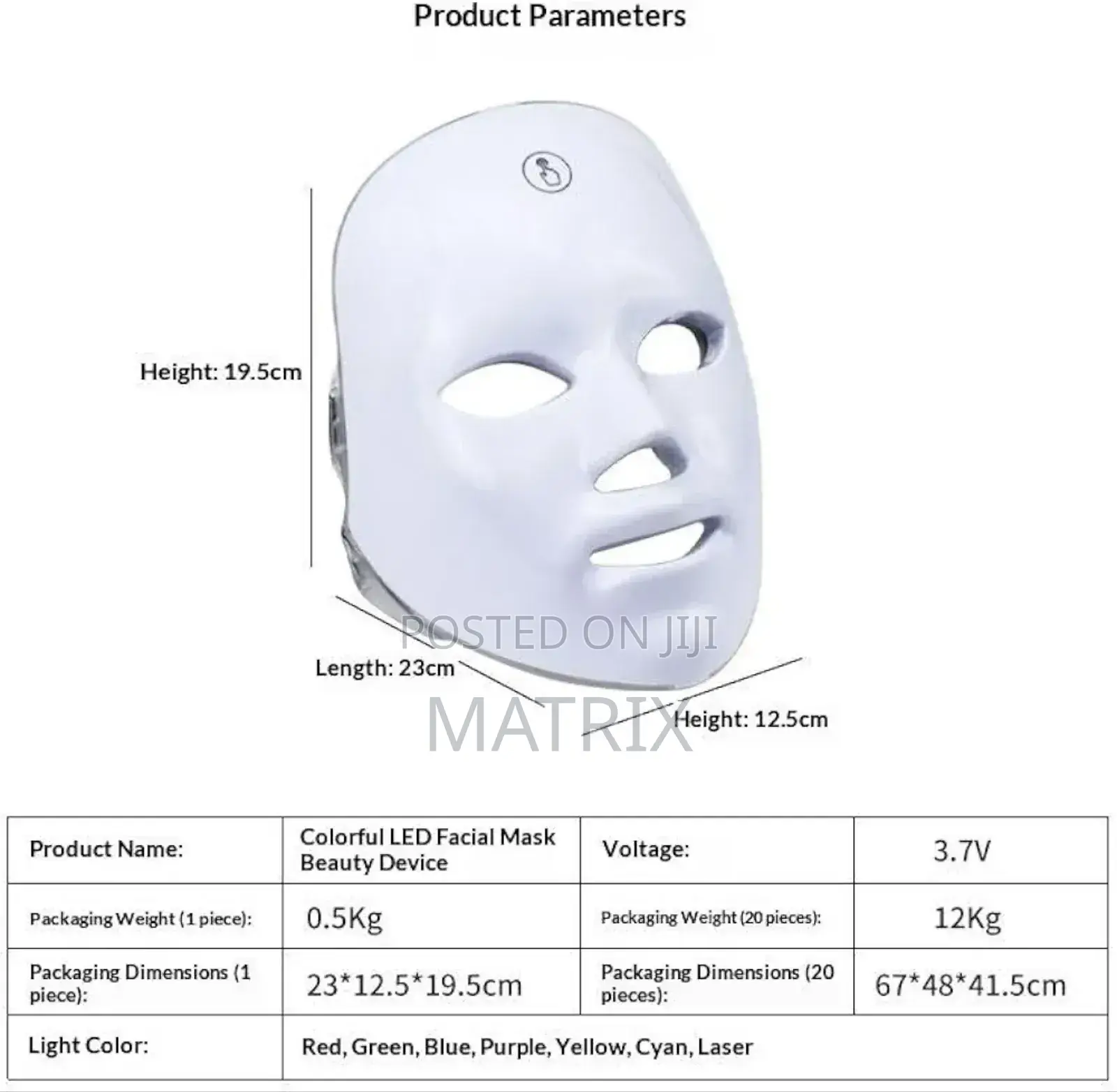 7-color Led Facial Mask For Skin Care
