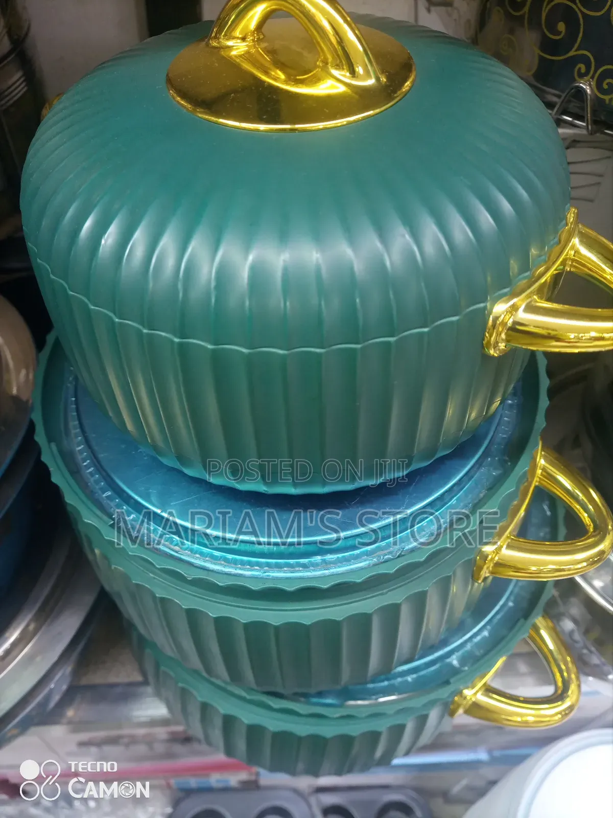 Gold Rim Details, Often Referred to as Casserole Dishes.
