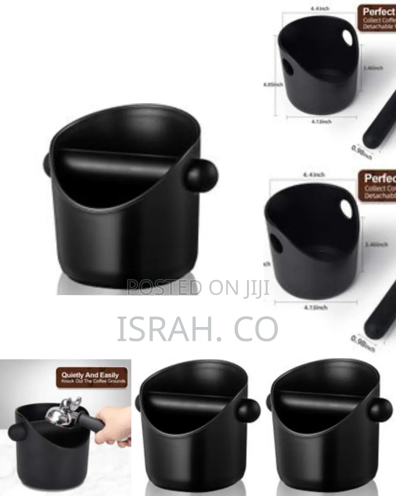 Espresso Knock Box, 4.4 Inch Coffee Knock Box Espresso Dump Bin For