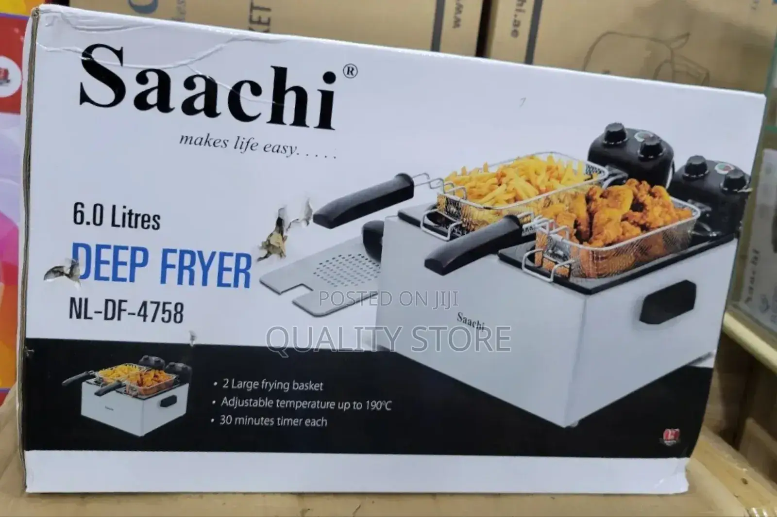 Saachi Electric Deep Fryer Double 6 L Nl-df-4758