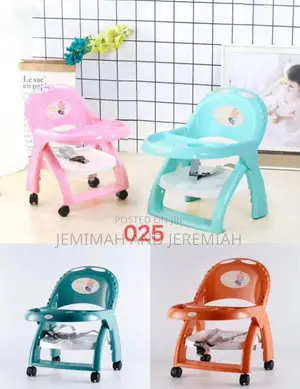 Foldable Kids Feeding Chairs With Rolls