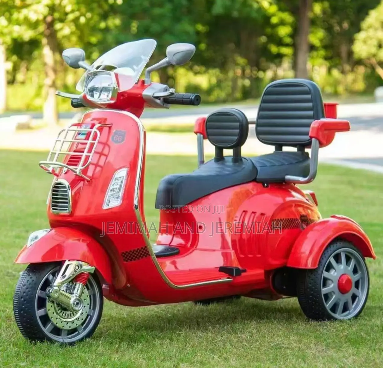 Kids 2-carrier Motorbike Scooter Electric Bike