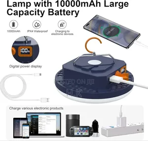 Portable Led Camping Lantern Rechargeable Light 30w