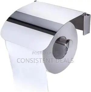Durable Stainless Steel Toilet Roll Holder With Cover