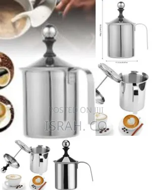 800ml Manual Milk Frother Stainless Steel Double-Layer Manual Milk