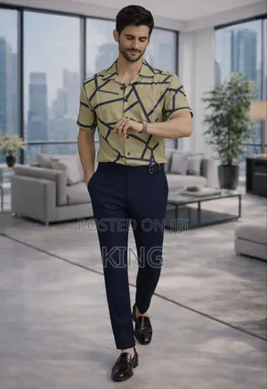 Street Style Shirt and Gentle Pants Set
