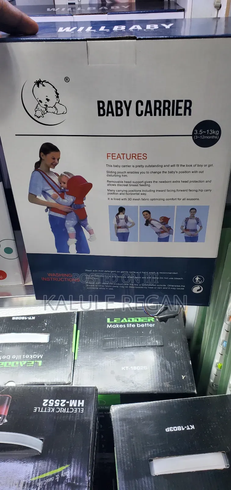 Will Baby Ergonomic 3d Mesh Baby Carrier With Secure Straps