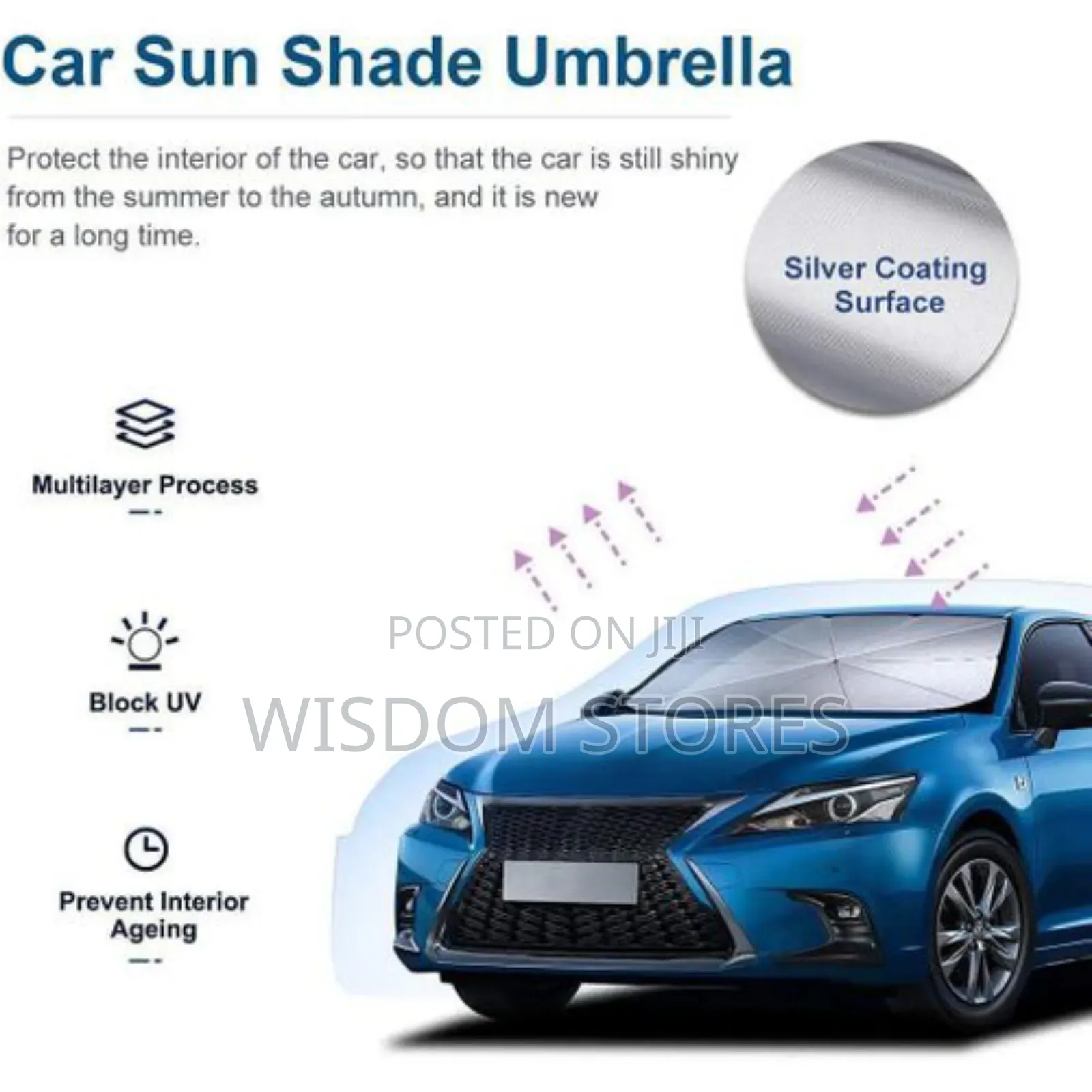 Nc Car Windshield Sun Shade Foldable Car Sun Umbrella