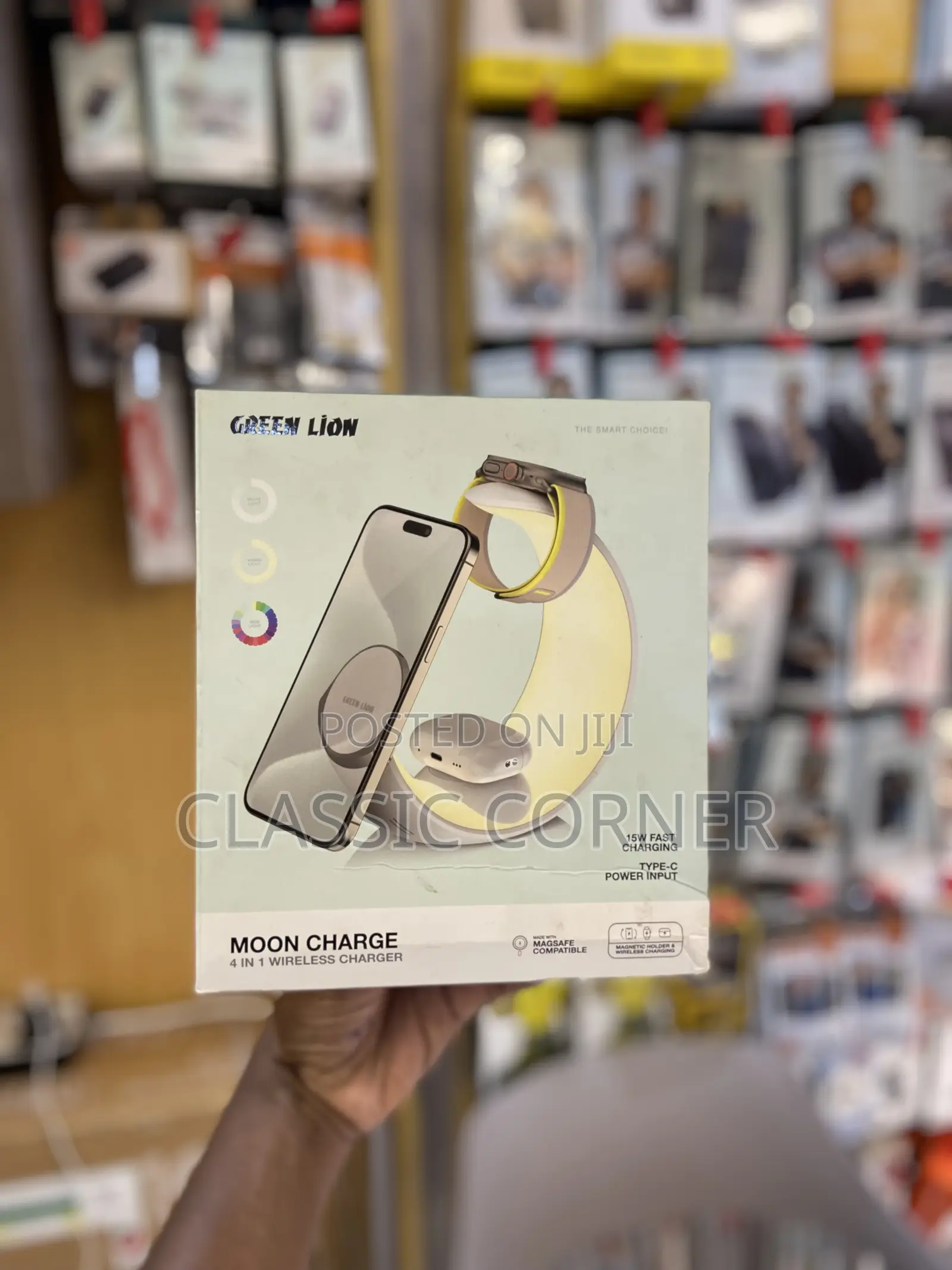 Greenlion 4in1 Wireless Moon Charger With Ambient Light