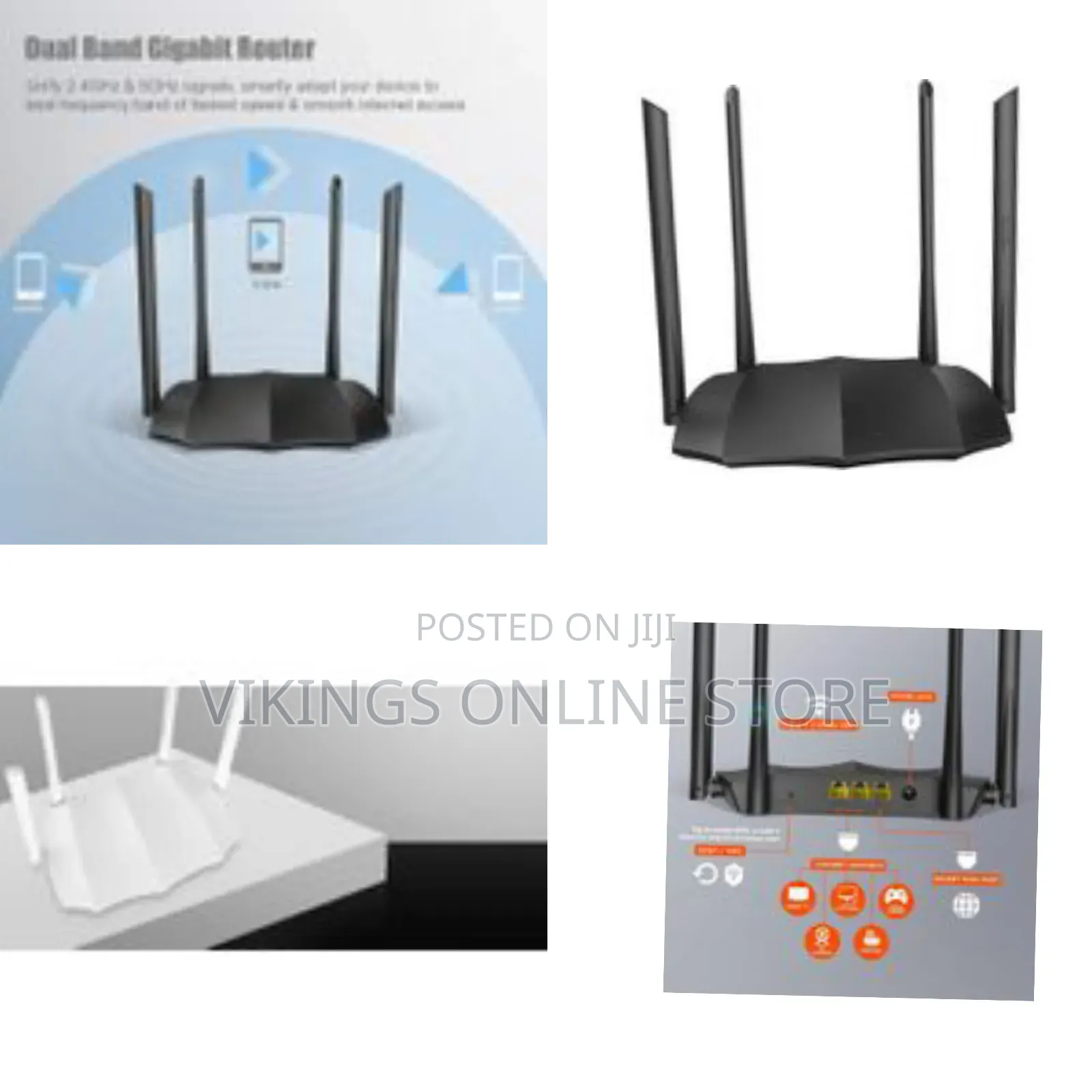 Tenda Ac1200 Dual Band Gigabit Smart Wifi Router Gaming Uhd Streaming