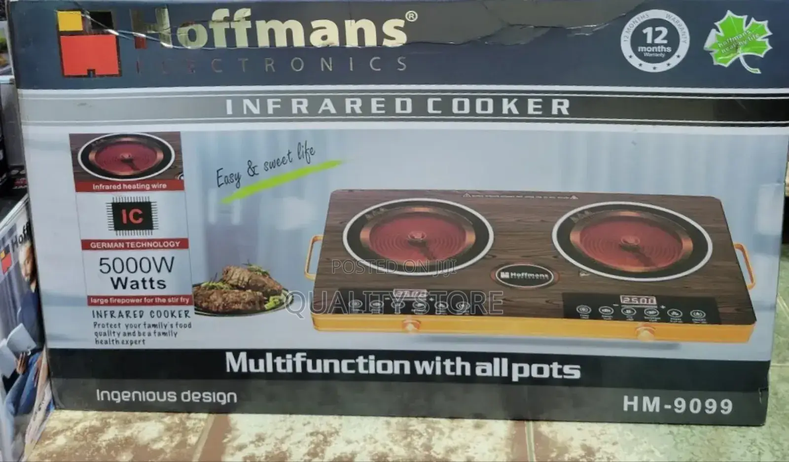 Hoffmans Electric Infrared Cooker Double Hm-9099