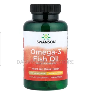 Omega 3 Fish Oil With Viramin D, Lemon, 60 Softgels