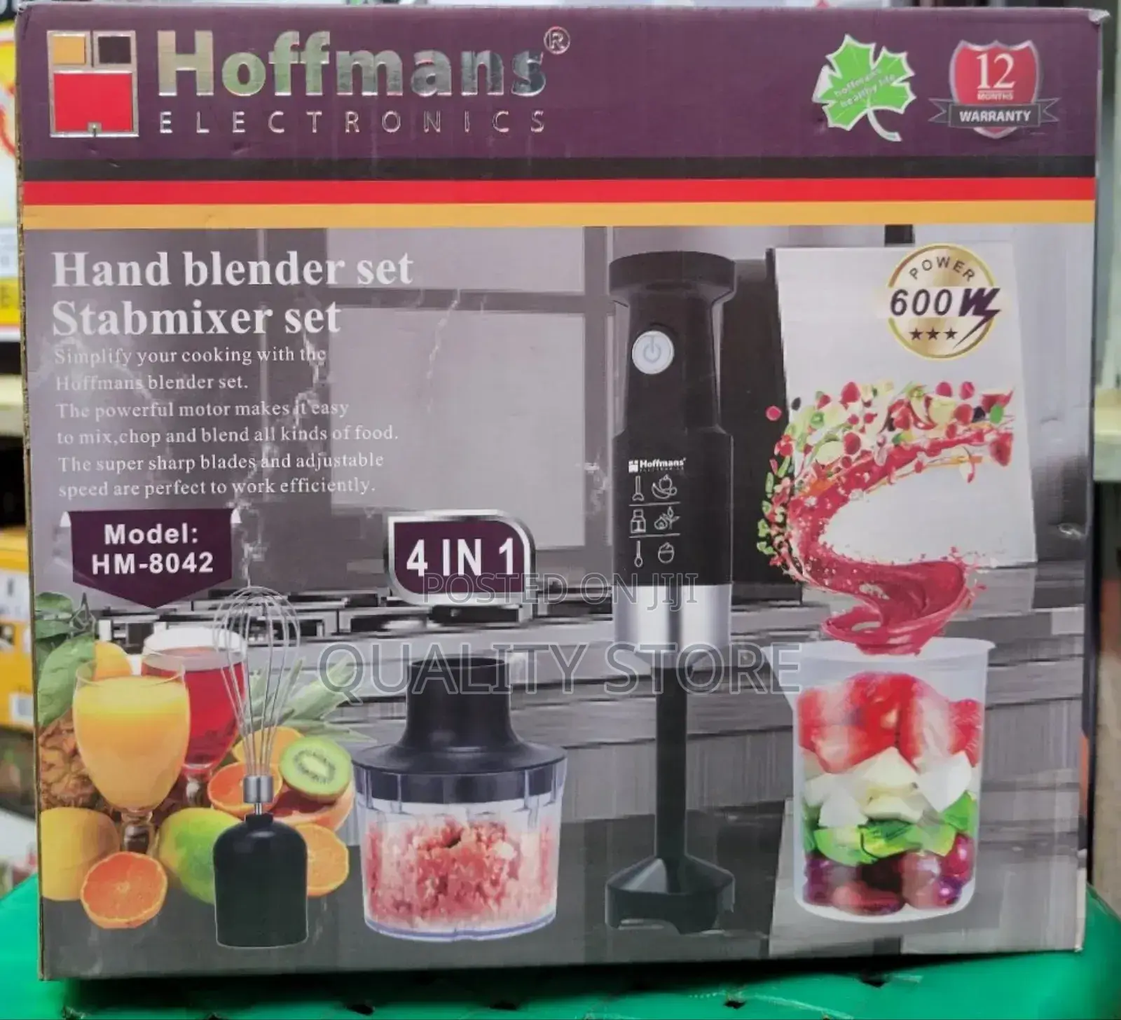 Hoffmans Electric Hand Blender Set Hm-8042