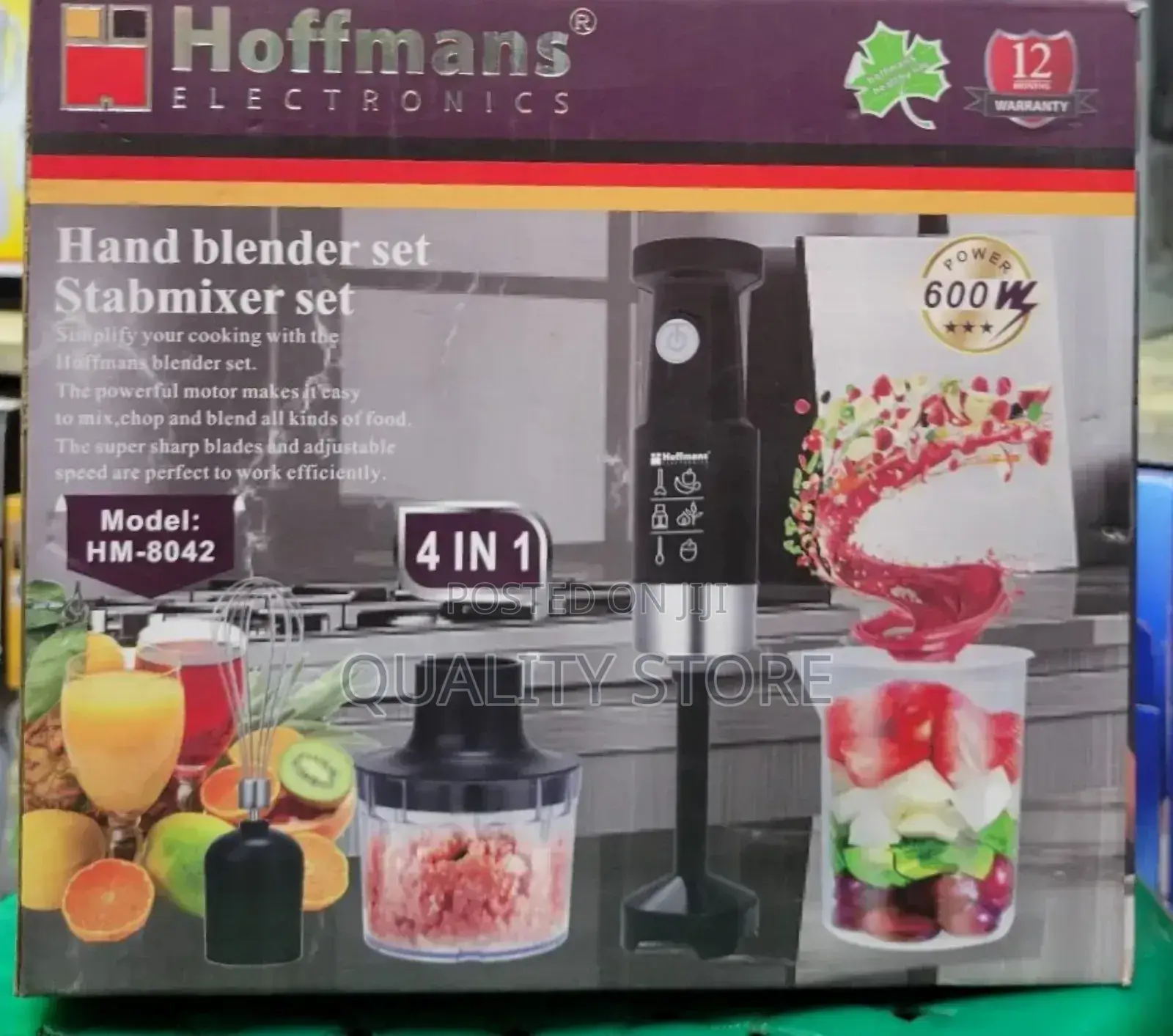 Hoffmans Electric Hand Blender Set Hm-8042