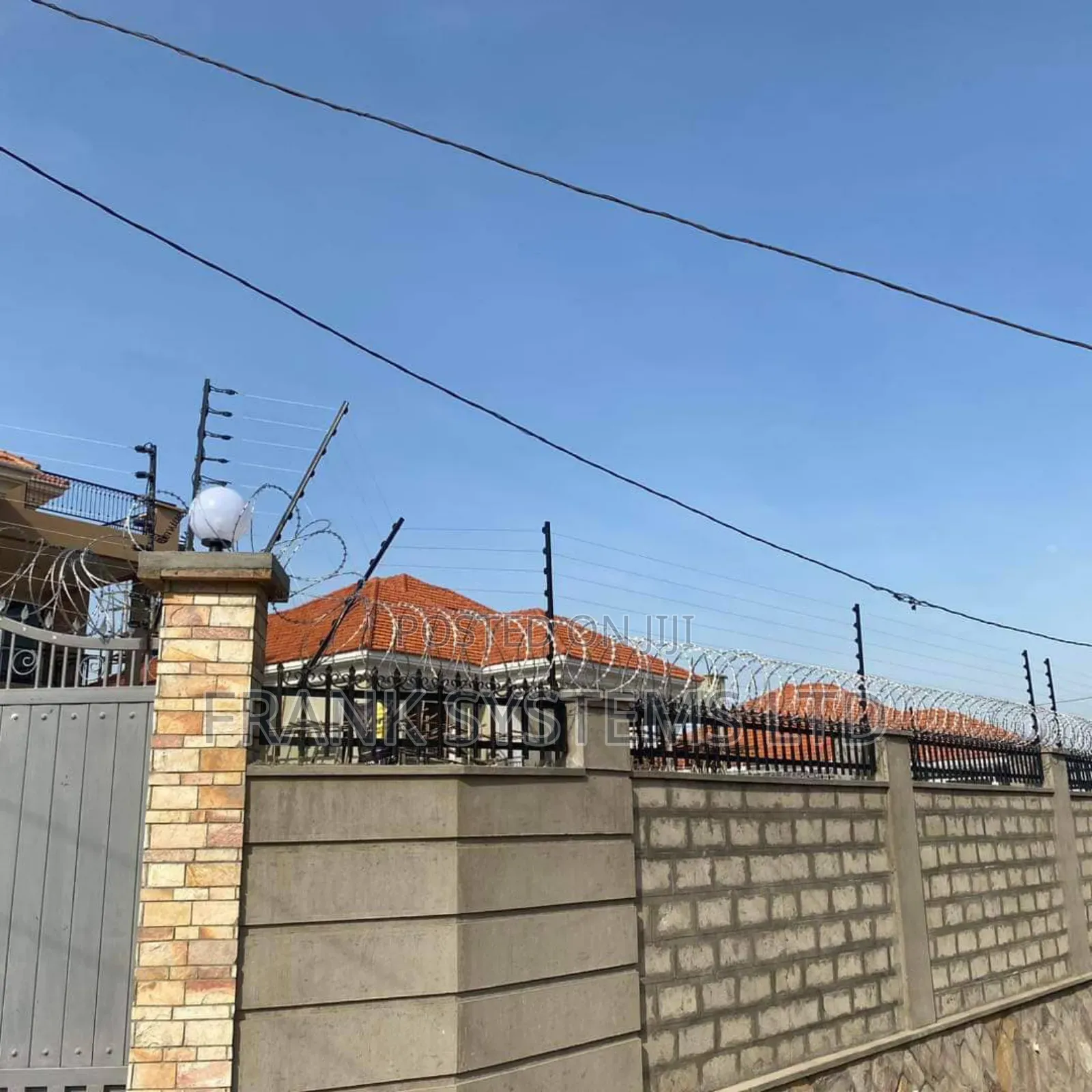 Razor Wire Fence With Electric Fence