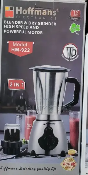 Hoffmans 2 in 1 Electric Blender Hm-922