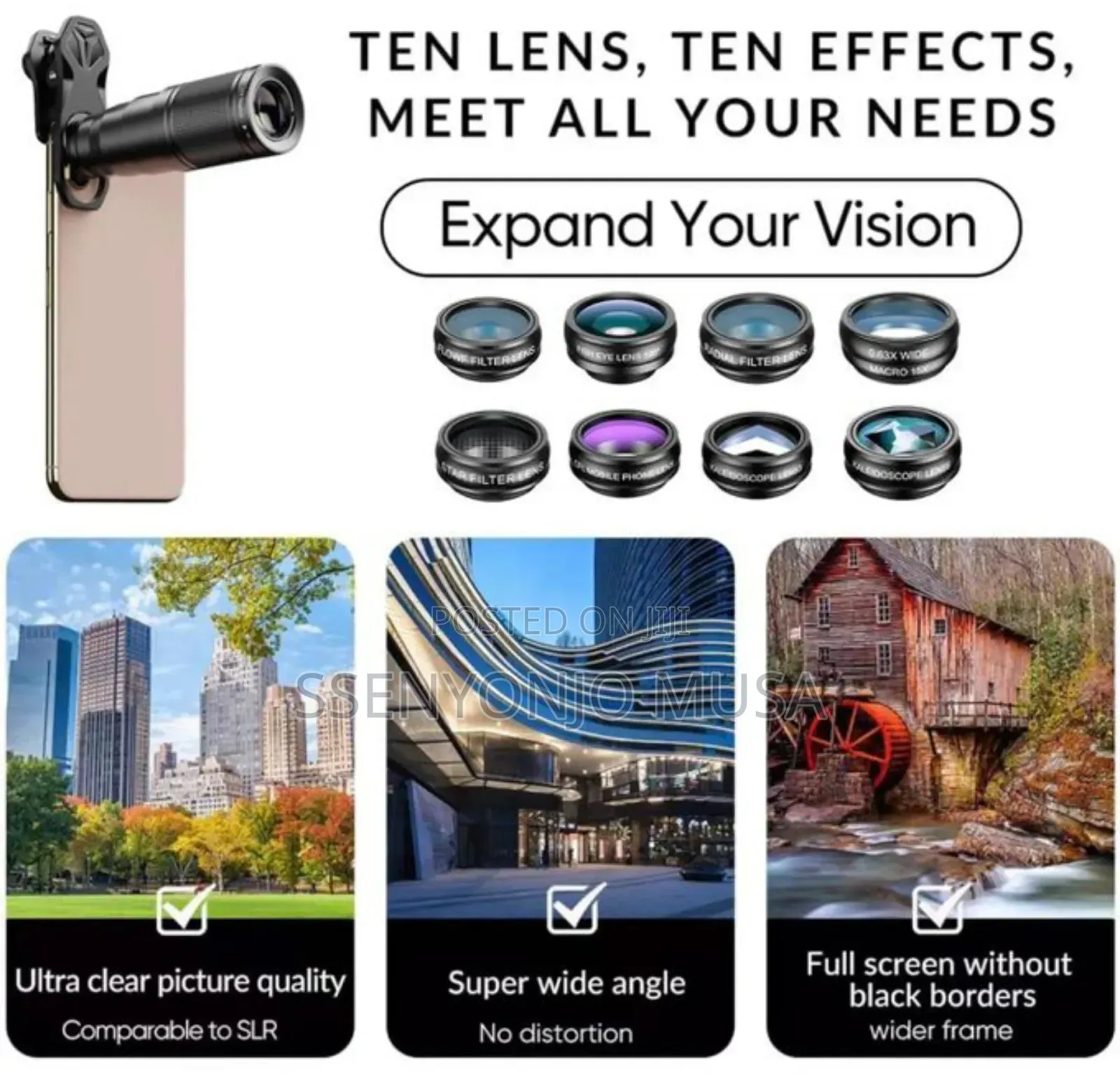 Apexel 9‐In‐1 Mobile Phone Camera Lens Kit