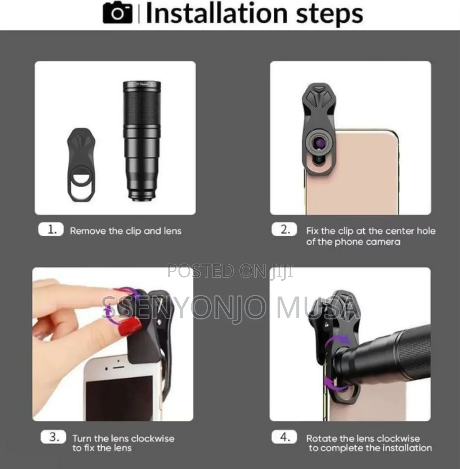 Apexel 9‐In‐1 Mobile Phone Camera Lens Kit
