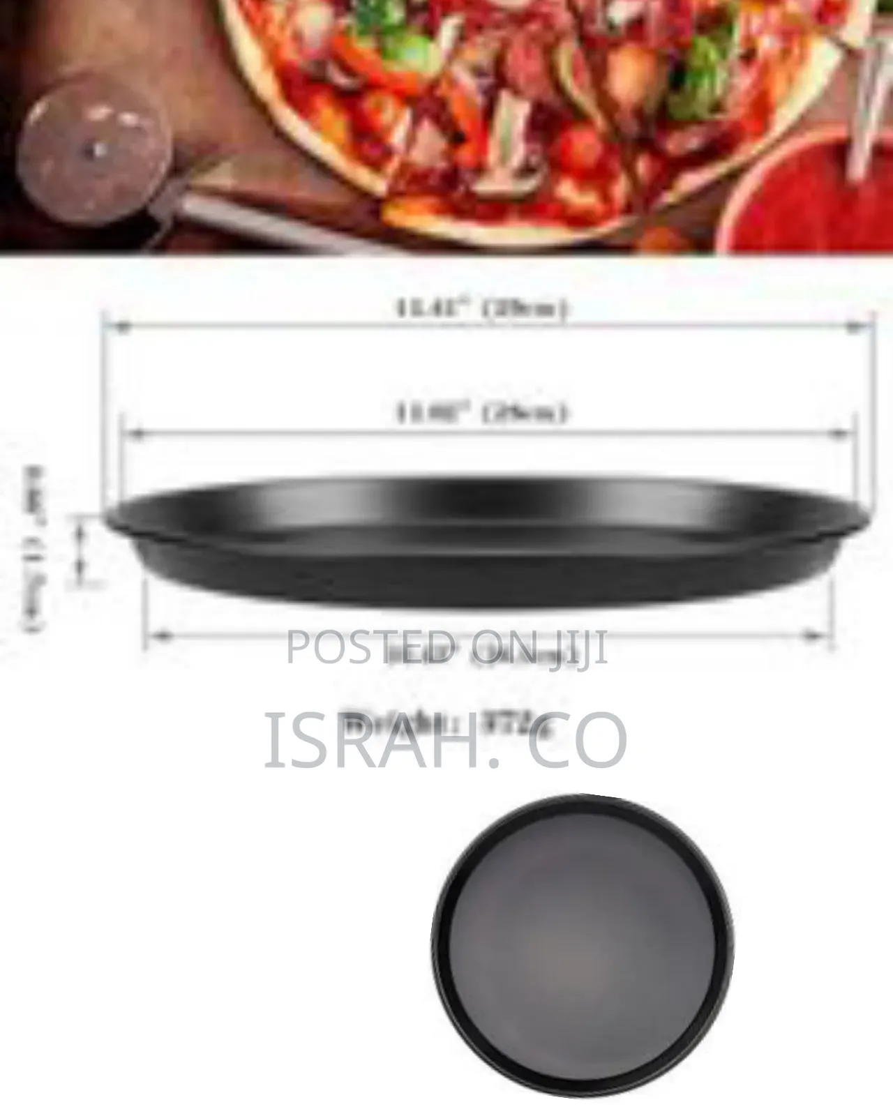29cm Round Carbon Steel Pizza Tray Pie Baking Mold Deep Dish Pizza Pan
