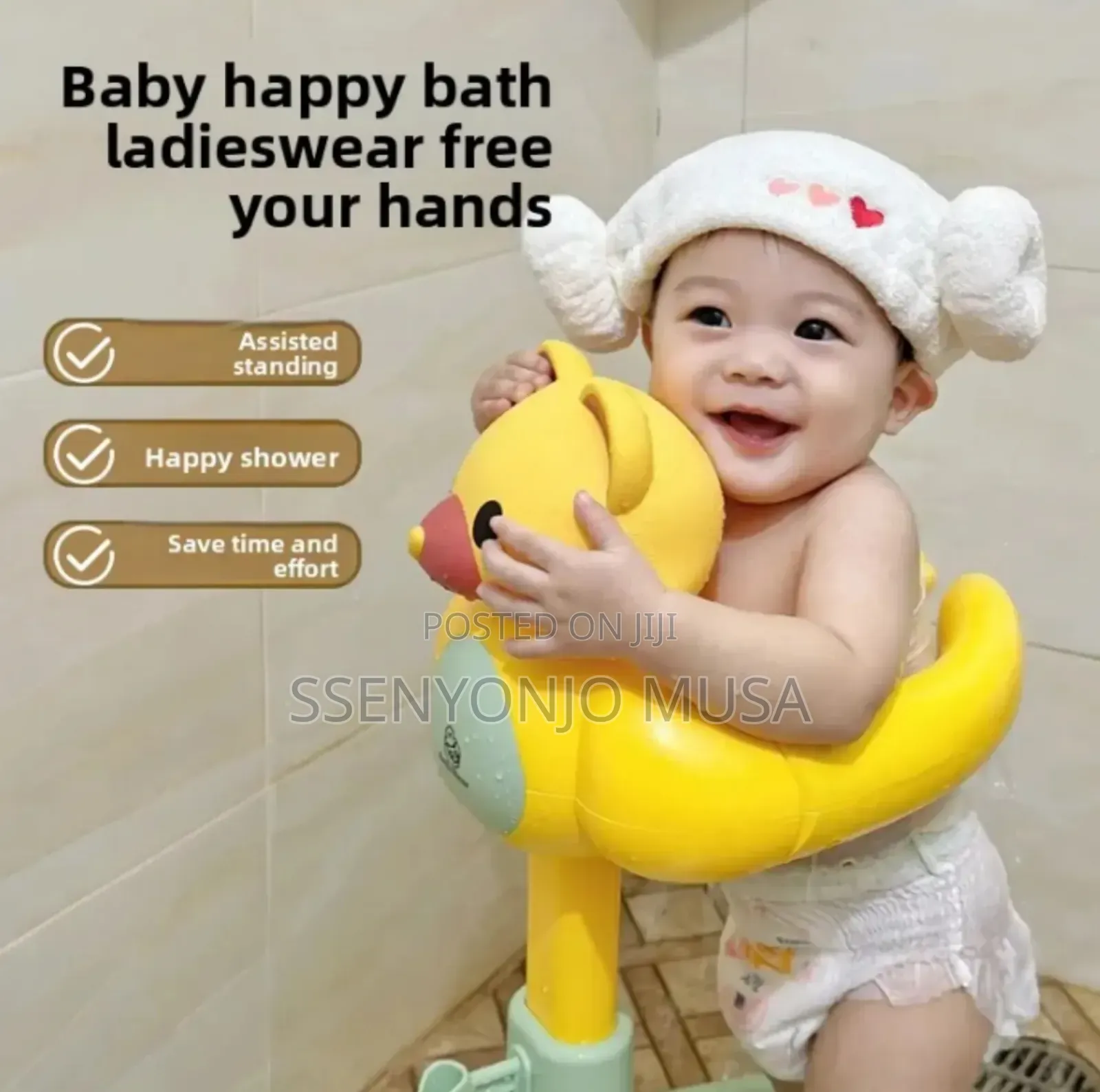 Baby Shower Standing Support Holder With Adjust Height Anti-Slip Base