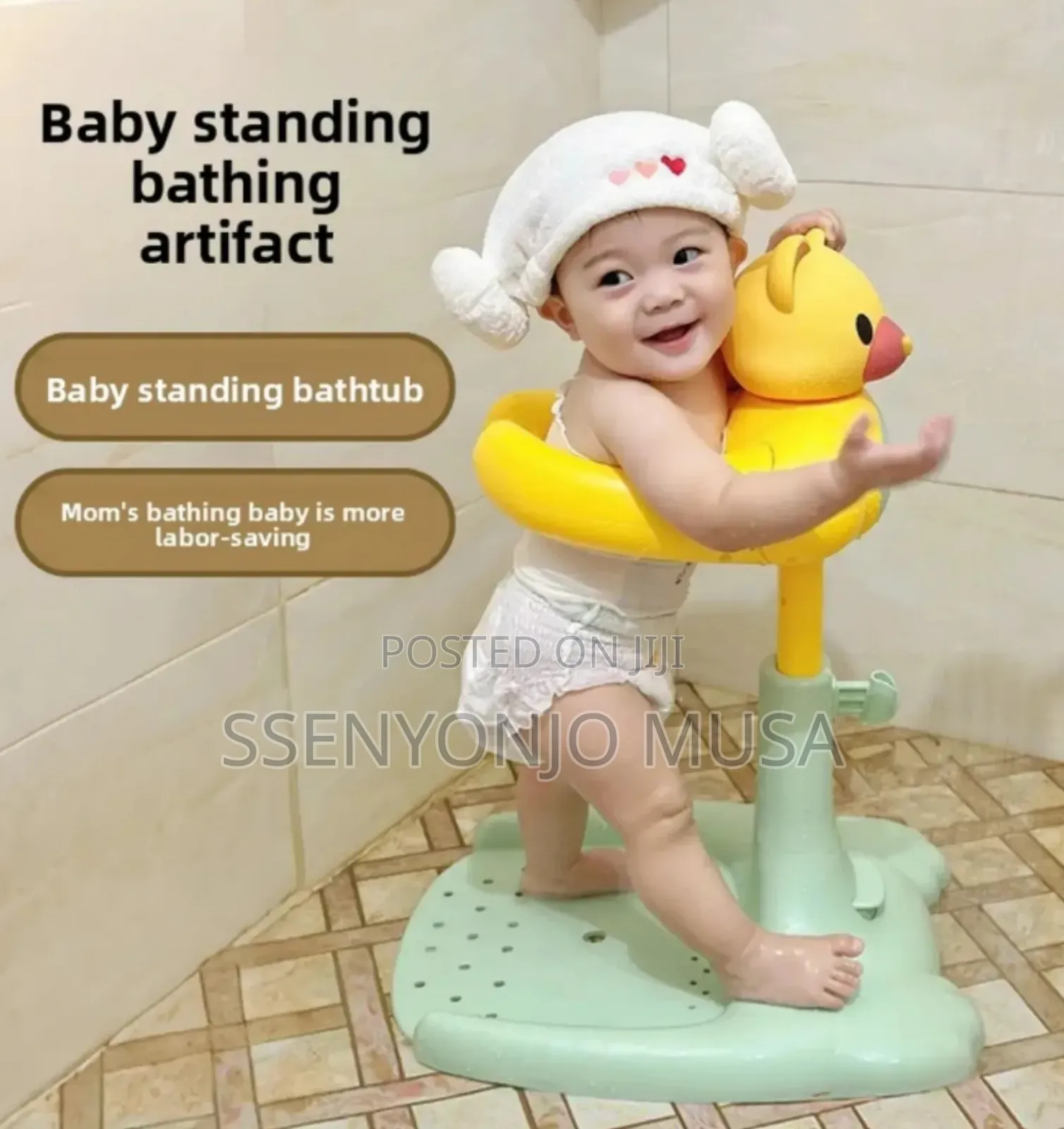 Baby Shower Standing Support Holder With Adjust Height Anti-Slip Base