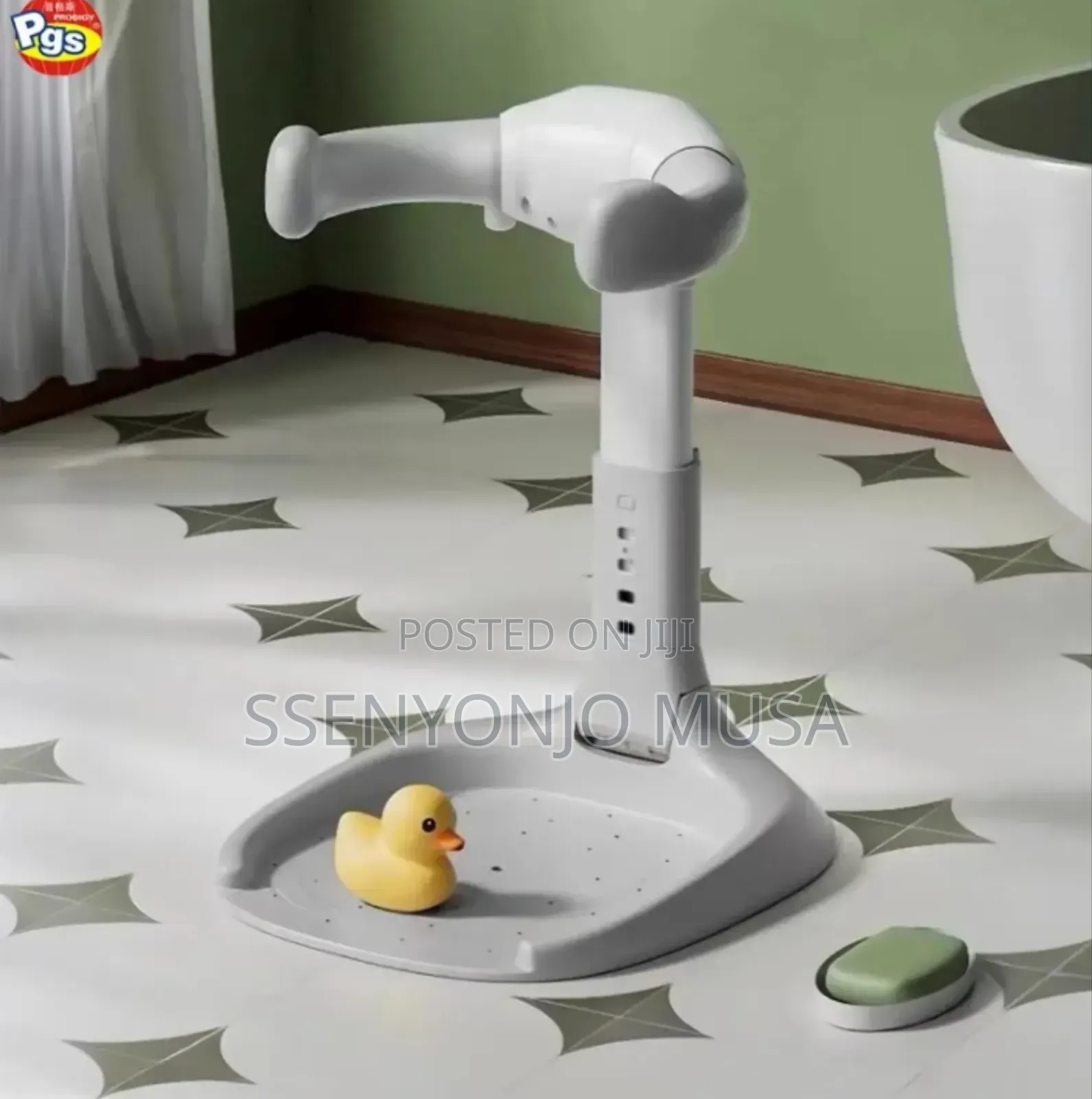 Baby Shower Standing Support Holder With Adjust Height Anti-Slip Base