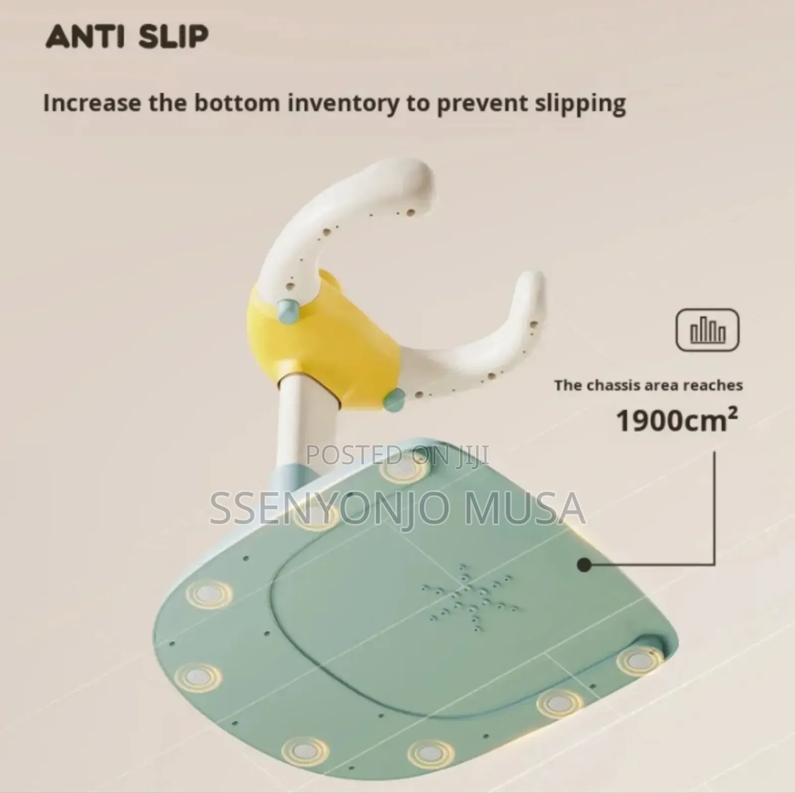 Baby Shower Standing Support Holder With Adjust Height Anti-Slip Base