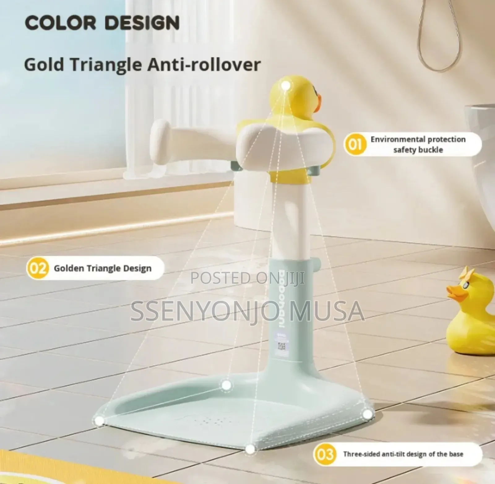 Baby Shower Standing Support Holder With Adjust Height Anti-Slip Base