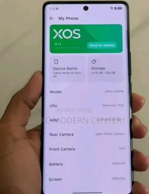 New Infinix Note 40 Pro 256 GB Black