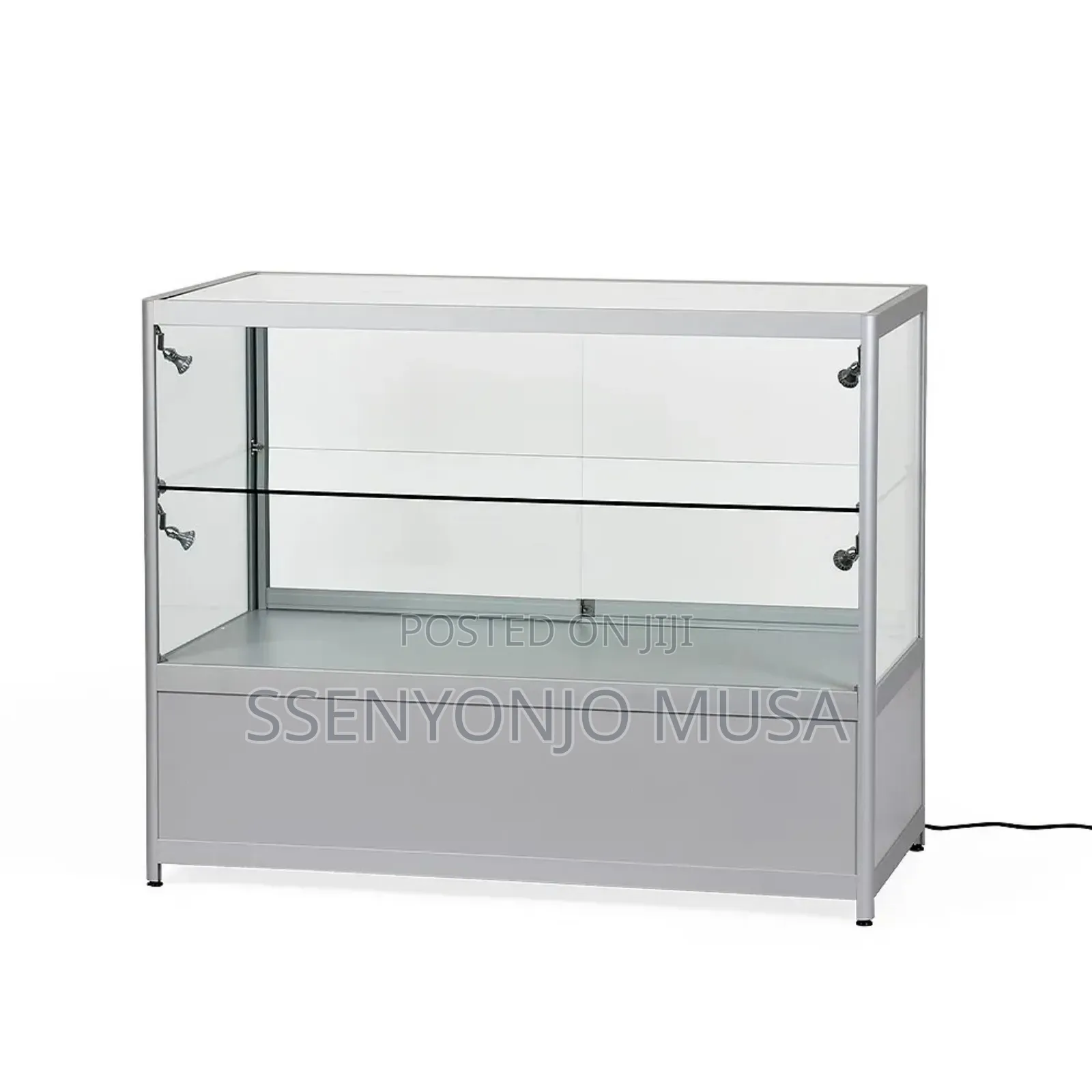 Counter Show Case 5x3ft 2-Layer Display Case With Lock and Safe