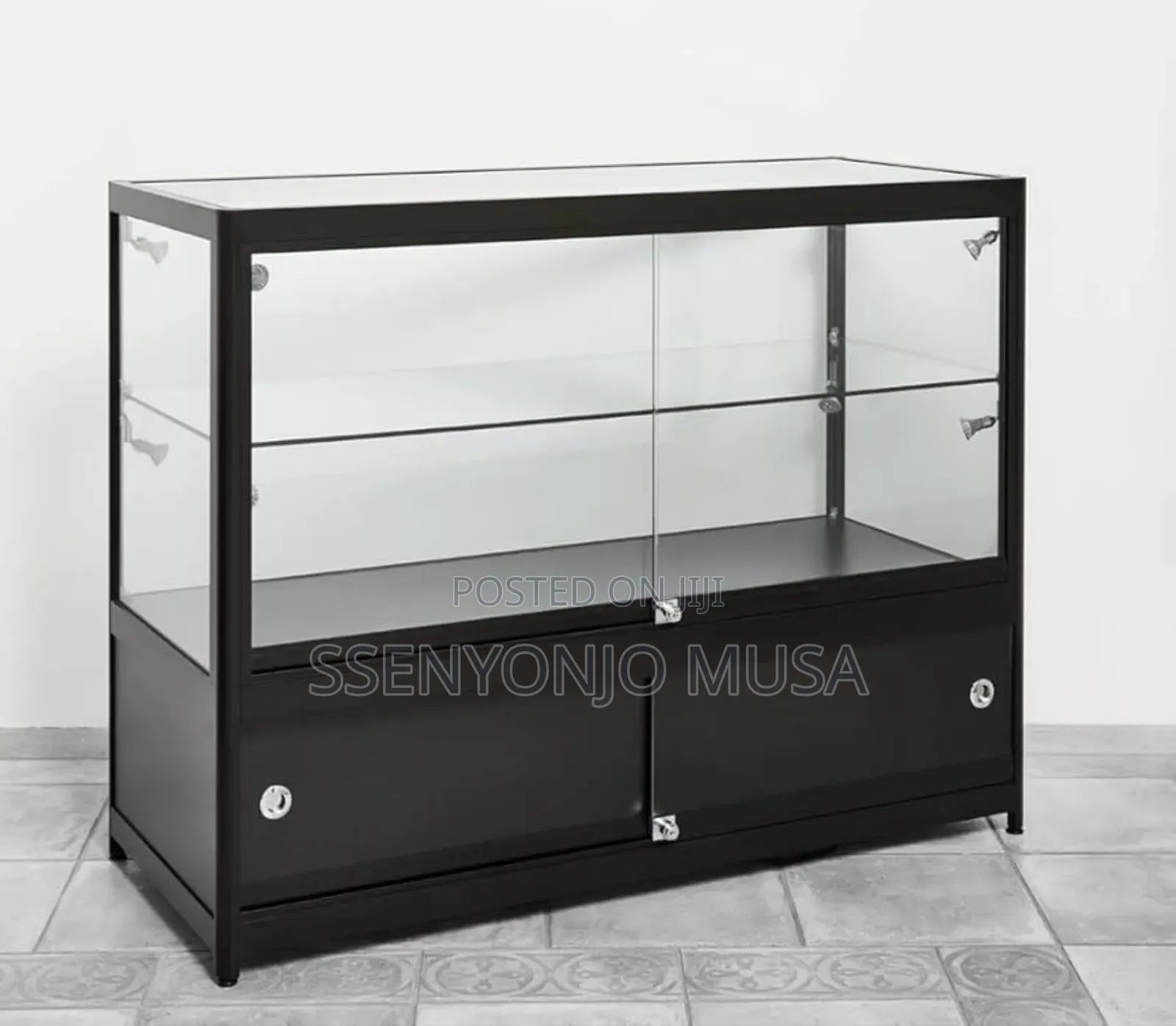 Counter Show Case 5x3ft 2-Layer Display Case With Lock and Safe