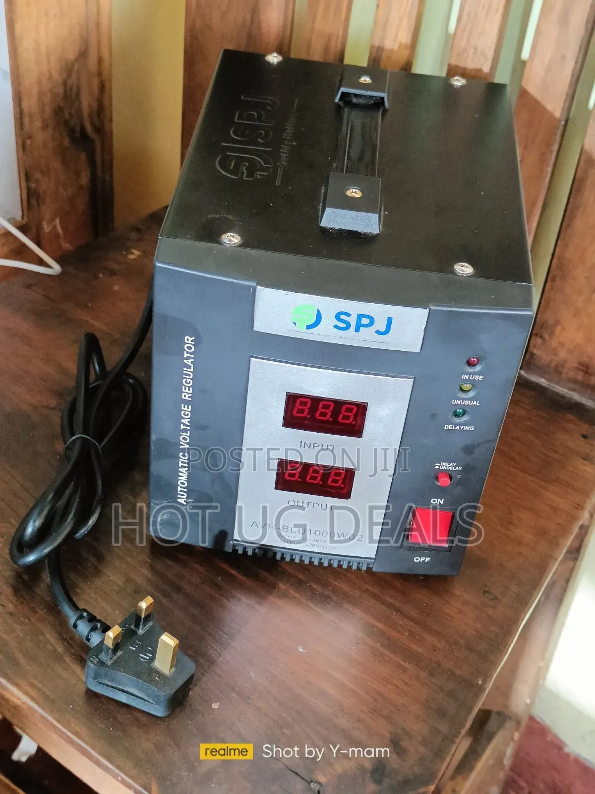 Spj Automatic Voltage Regulator 1000w - Black (3yrs Wrnty)