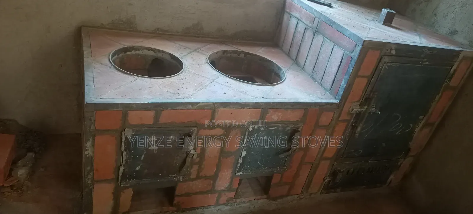 Two Slots Firewood and Oven Efficient Stove
