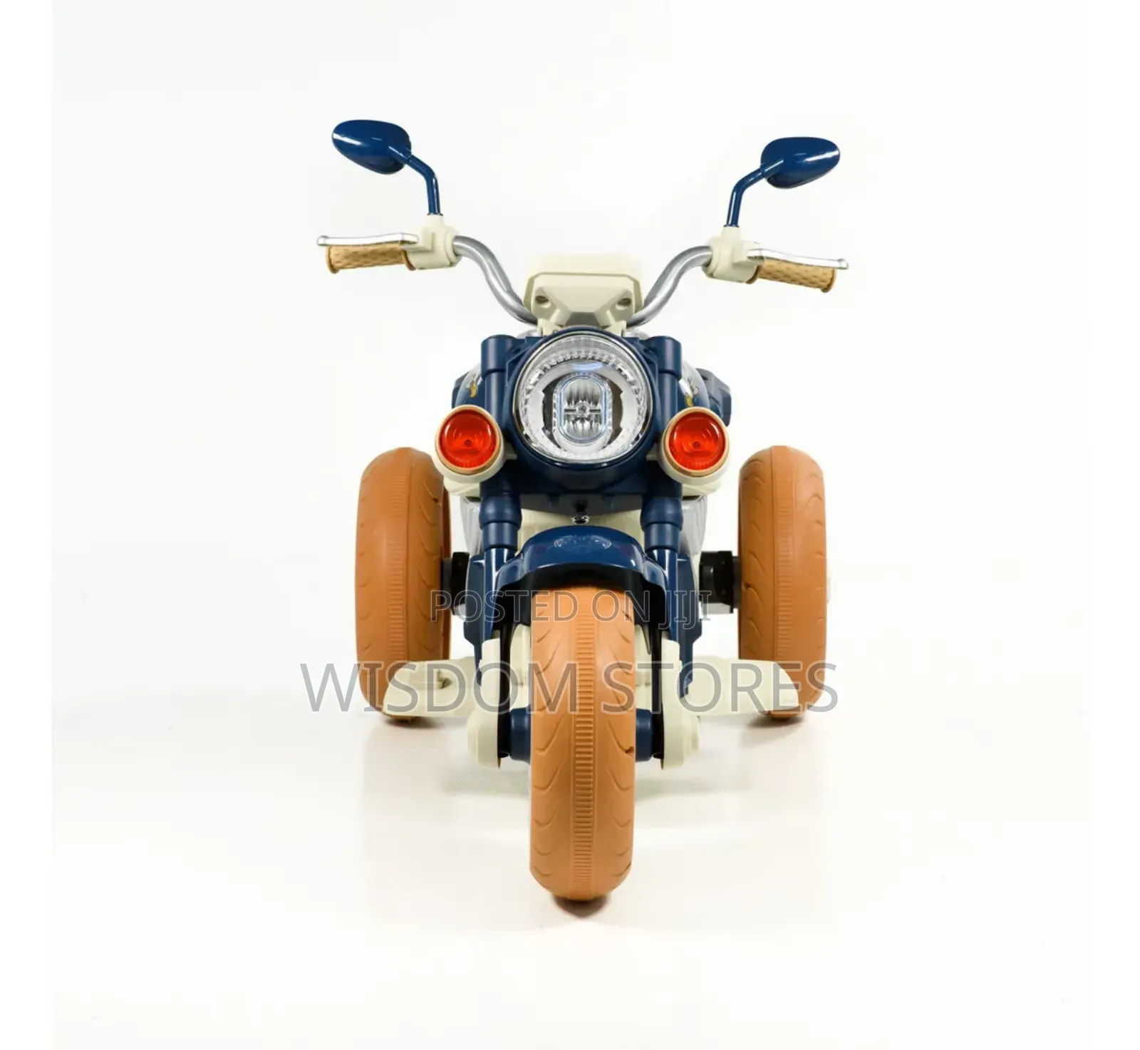 Large 12v Battery-Powered Chopper Kids' Motorcycle With Music