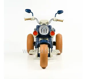 Large 12v Battery-Powered Chopper Kids' Motorcycle With Music