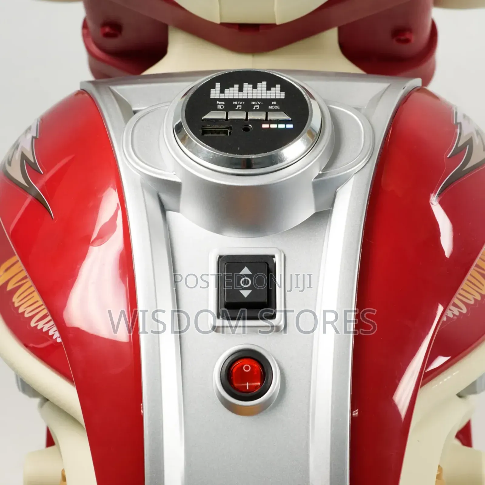 Large 12v Battery-Powered Chopper Kids' Motorcycle With Music