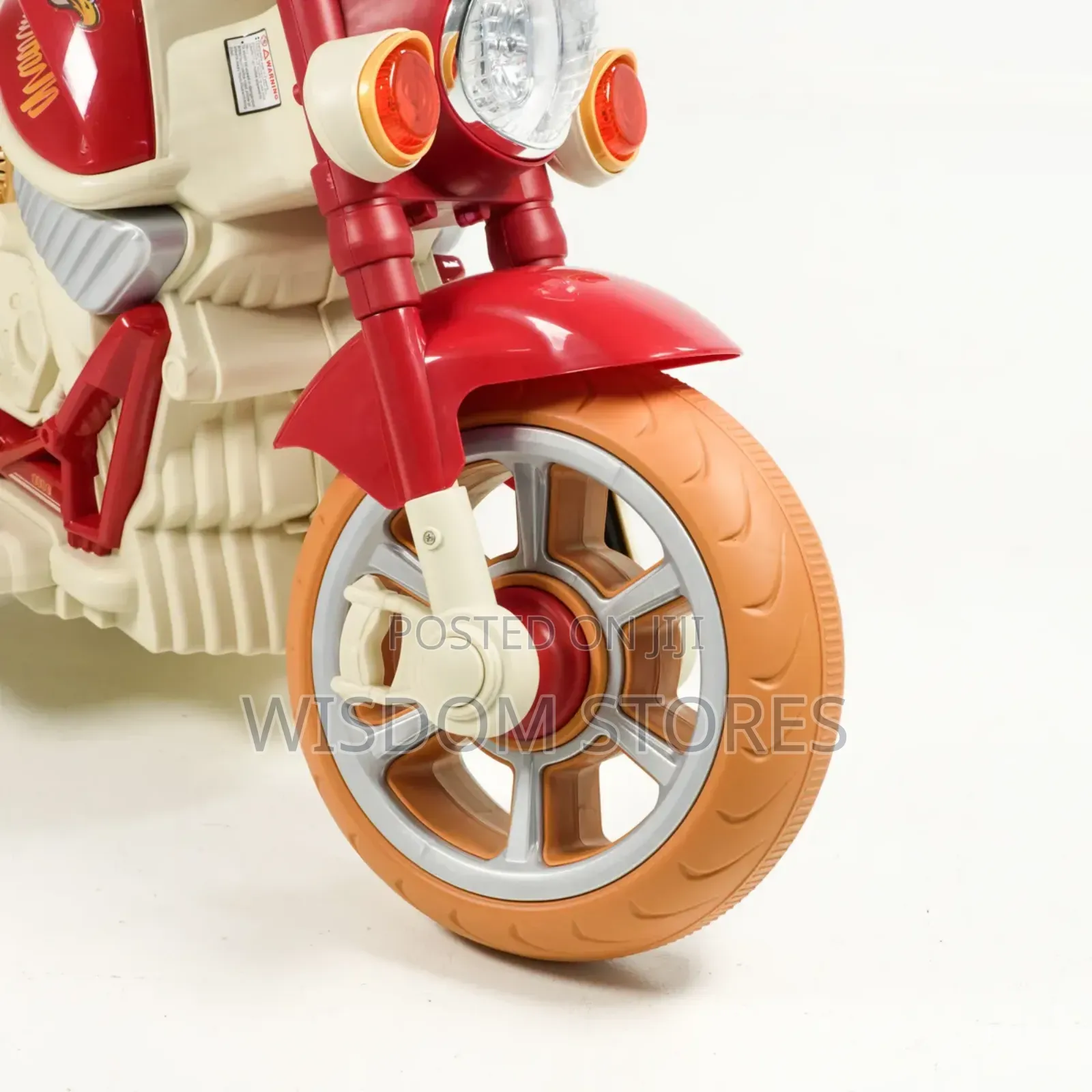 Large 12v Battery-Powered Chopper Kids' Motorcycle With Music